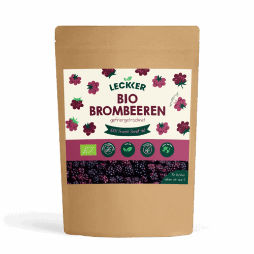 Gefriergetrocknete Brombeeren Packung