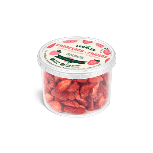 gefriergetrockneter erdbeeren snack