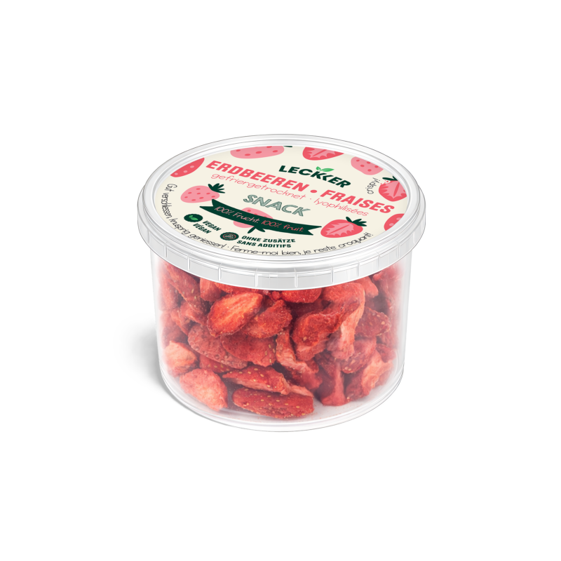 gefriergetrockneter erdbeeren snack