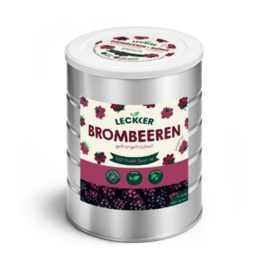 Gefriergetrocknete Brombeeren von leckker in Edelstahl Dose