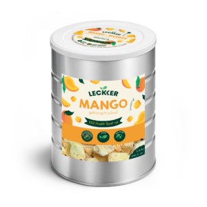 Gefriergetrocknete Mango in Edelstahl Dose